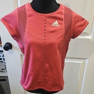 Adidas Women's Short Sleeve Red Tee
